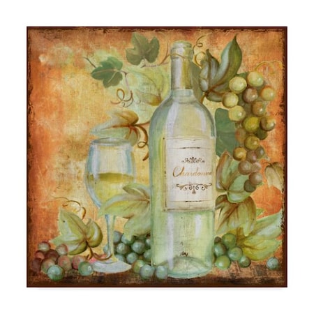 Art Licensing Studio 'Grapevine And Wine White' Canvas Art,18x18